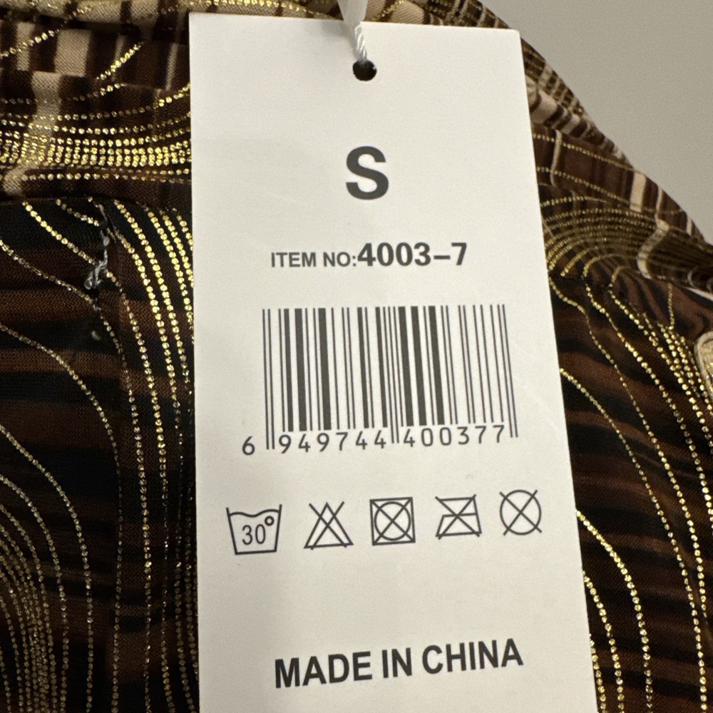 NWT Seven Islands Sleeveless maxi dress Womens S Brown Gold Animal Print Resort - Picture 11 of 16